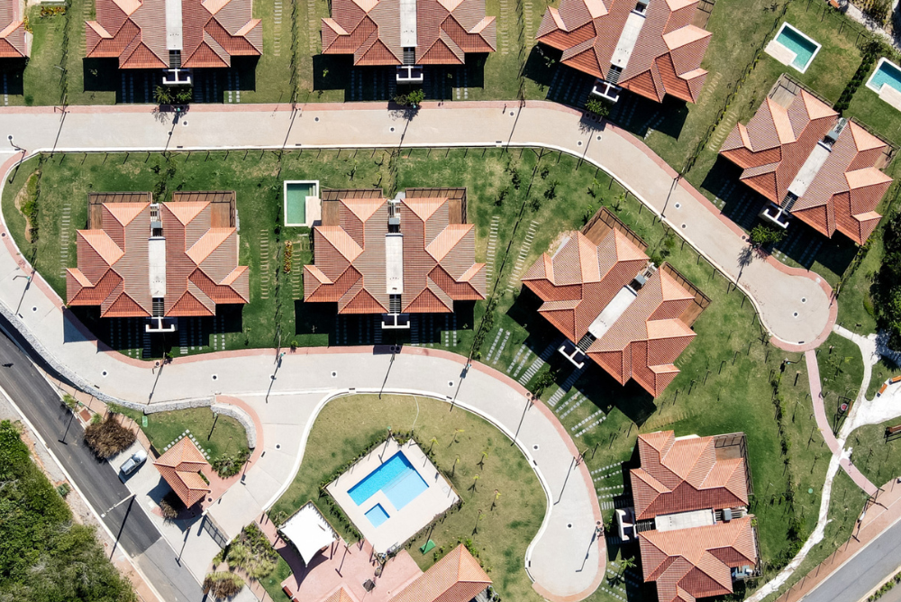 Casas vistas de cima no novo bairro do Aretê em  Búzios - RJ